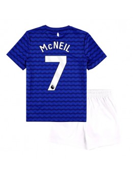Billige Everton Dwight McNeil #7 Hjemmedraktsett Barn 2025-26 Kortermet (+ Korte bukser)